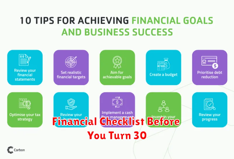 Financial Checklist Before You Turn 30