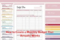 How to Create a Monthly Budget That Actually Works